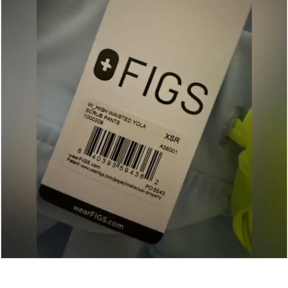 Figs “open skies” light sky blue scrub pants - Picture 3 of 4